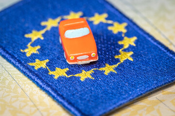 Transport regulations in European Union countries, concept of car traffic in the EU - obrazy, fototapety, plakaty