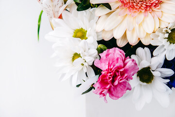 Close-up of the bouquet. Copy space.