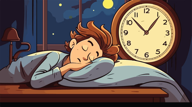 Time to sleep icon. Cartoon illustration of time to