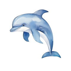 cute dolphin watercolor style, illustration.