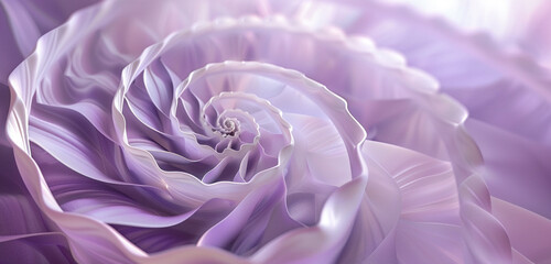 **: Soft lavender spirals on a backdrop, evoking tranquility.