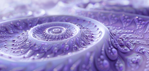 **: Soft lavender spirals on a backdrop, evoking tranquility.