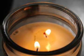 Close-up of a lit candle