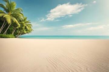 Beautiful empty tropical beach and sea landscape background
