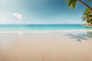 Fototapeta na wymiar Beautiful empty tropical beach and sea landscape background 