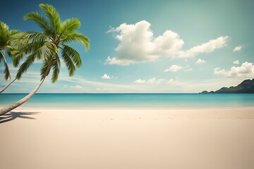 Beautiful empty tropical beach and sea landscape background
 - Powered by Adobe