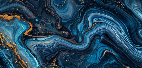 Waves of liquid marbling craft a captivating abstract.