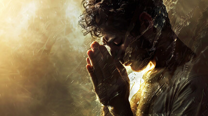 Graceful Reverence: Person in Adoration, Embracing the Presence of God