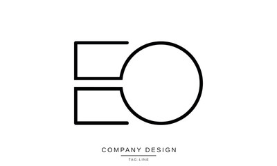 EO, OE Abstract Letters Logo Monogram Design Font