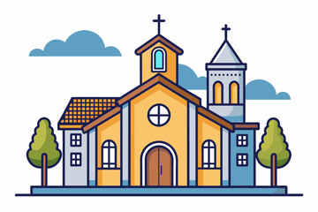 Iglesias an art lineal sin tent Detaille vector 