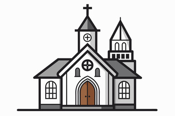 Iglesias an art lineal sin tent Detaille vector 