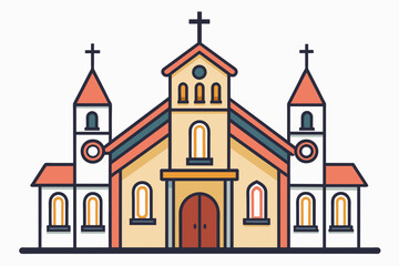 Fototapeta premium Iglesias an art lineal sin tent Detaille vector 