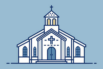 Iglesias an art lineal sin tent Detaille vector 