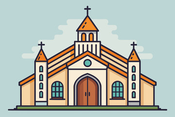 Iglesias an art lineal sin tent Detaille vector 