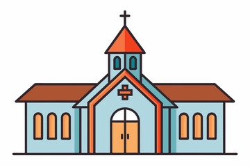 Iglesias an art lineal sin tent Detaille vector 