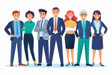 business people on white background
