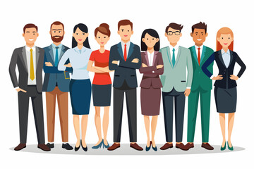 Fototapeta premium business people on white background