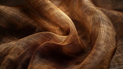Close up view of brown fabric