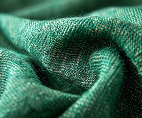 Fototapeta premium Close up view of green fabric