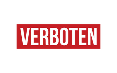 Verboten Stamp. Verboten Rubber grunge Stamp Seal