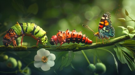 metamorfose de uma borboleta