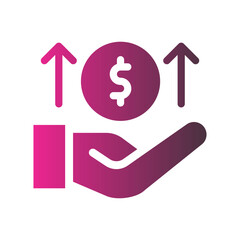 investment flat gradient icon