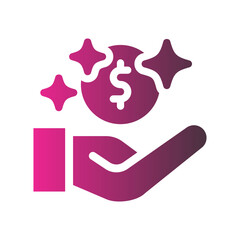 investor flat gradient icon