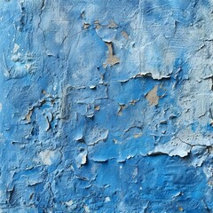 old blue concrete background, grungy plaster wall