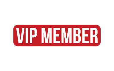 VIP Member Stamp. Red VIP Member Rubber grunge Stamp