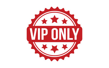 VIP Only Stamp. Red VIP Only Rubber grunge Stamp