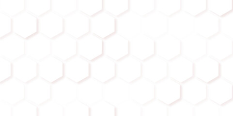 Fototapeta premium Seamless pattern of the hexagonal netting, Abstract white vector wallpaper with hexagon grid.