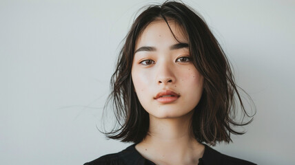 若い日本人の女性ポートレイト 
Young Japanese woman's portrait
[Generative AI]　　
