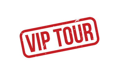 VIP Tour Stamp. Red VIP Tour Rubber grunge Stamp