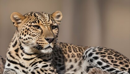 A Leopard With Its Eyes Half Closed Basking In Th