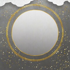 Simple silver circle illustration background.