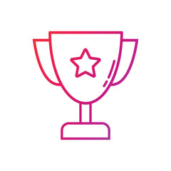 Trophy Gradient Icon Vector Illustration