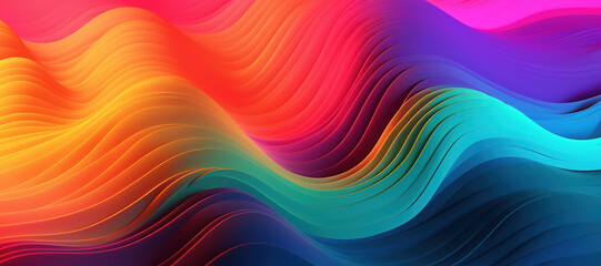 Obraz premium colorful wave pattern, gradation 182