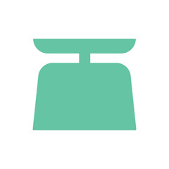 Flat Weighing Scale Icon Symbol Vector Illustration