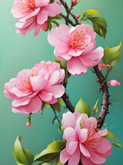 View of beautiful Sakura flower.