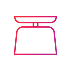 Weighing Scale Gradient Icon Vector Illustration