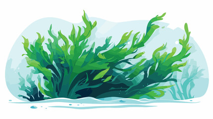 Underwater seaweed spirulina aquatic marine algae p - obrazy, fototapety, plakaty