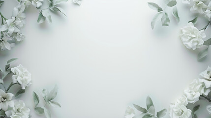 clean background with white flower design
