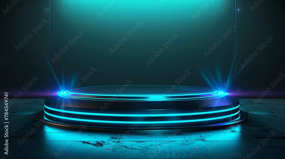 Aufkleber this is an elegant futuristic style table stand, platform or podium for displaying electronic produc