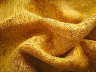 Close up view of yellow fabric