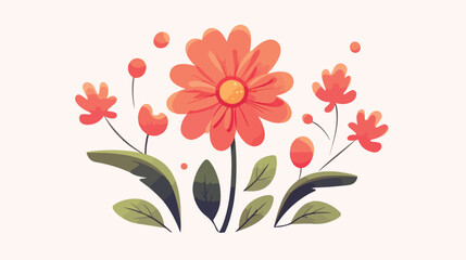 Obraz na płótnie Canvas Vector flower illustration. Cute colorful flower. 2