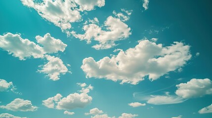 Clean Sky with Clouds Texture