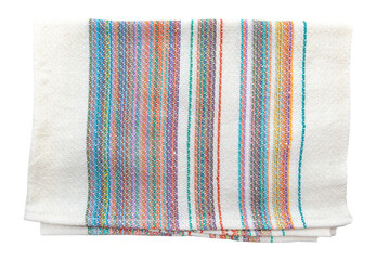 waffle towel on a white background. View from above. Isolate towels