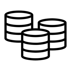 data storage line icon