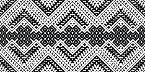Pixel Seamless Pattern Embroidery Background. Pixel Print Geometric Ethnic Oriental Pattern Traditional. Pixel Aztec Style Abstract Design for Print Texture,fabric,saree,sari,carpet.