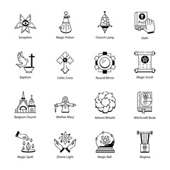 Latest Collection of Catholic Rituals Linear Icons 

